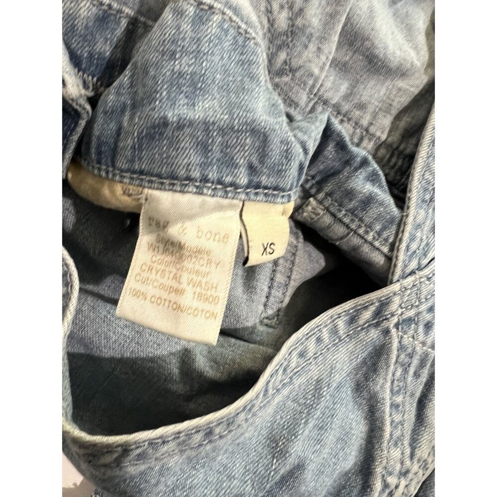 Rag & Bone Patched Short Dungaree In Crystal Wash - image 5